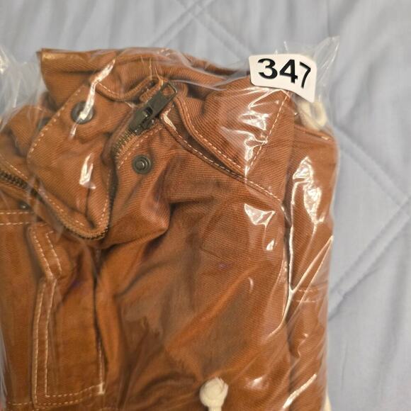 Abercrombie & Fitch Utility Jumpsuit Size S Burnt Orange Cargo Streetwear Cabin - Picture 13 of 13
